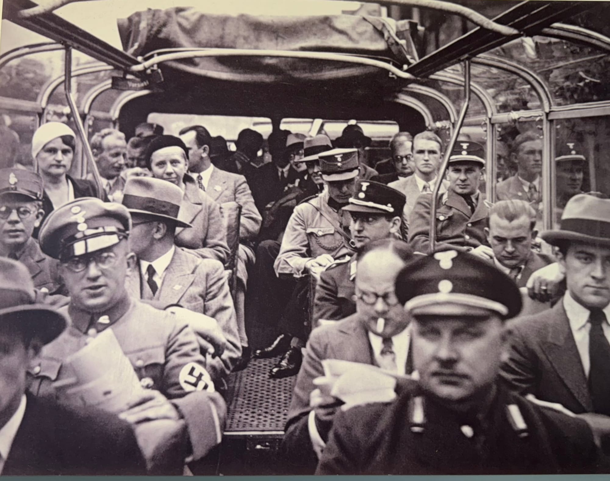 Nazis on a Berlin bus, 1933
