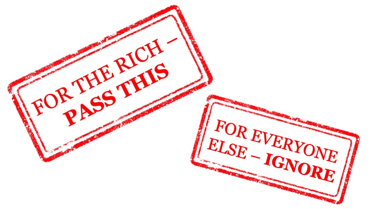 The rubber-stamp politicians in Frankfort serve the wealthy and the powerful, and leave the rest of us poorer and further behind