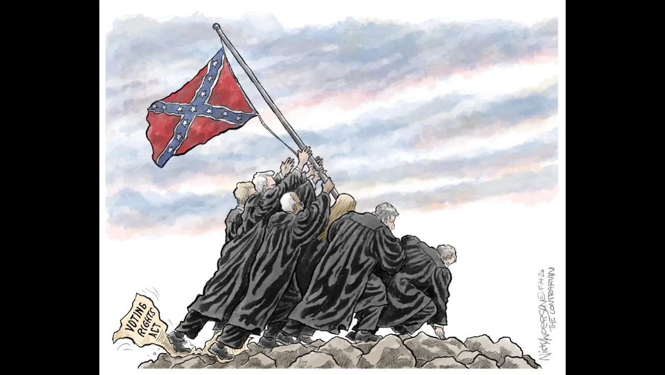 Raising the flag