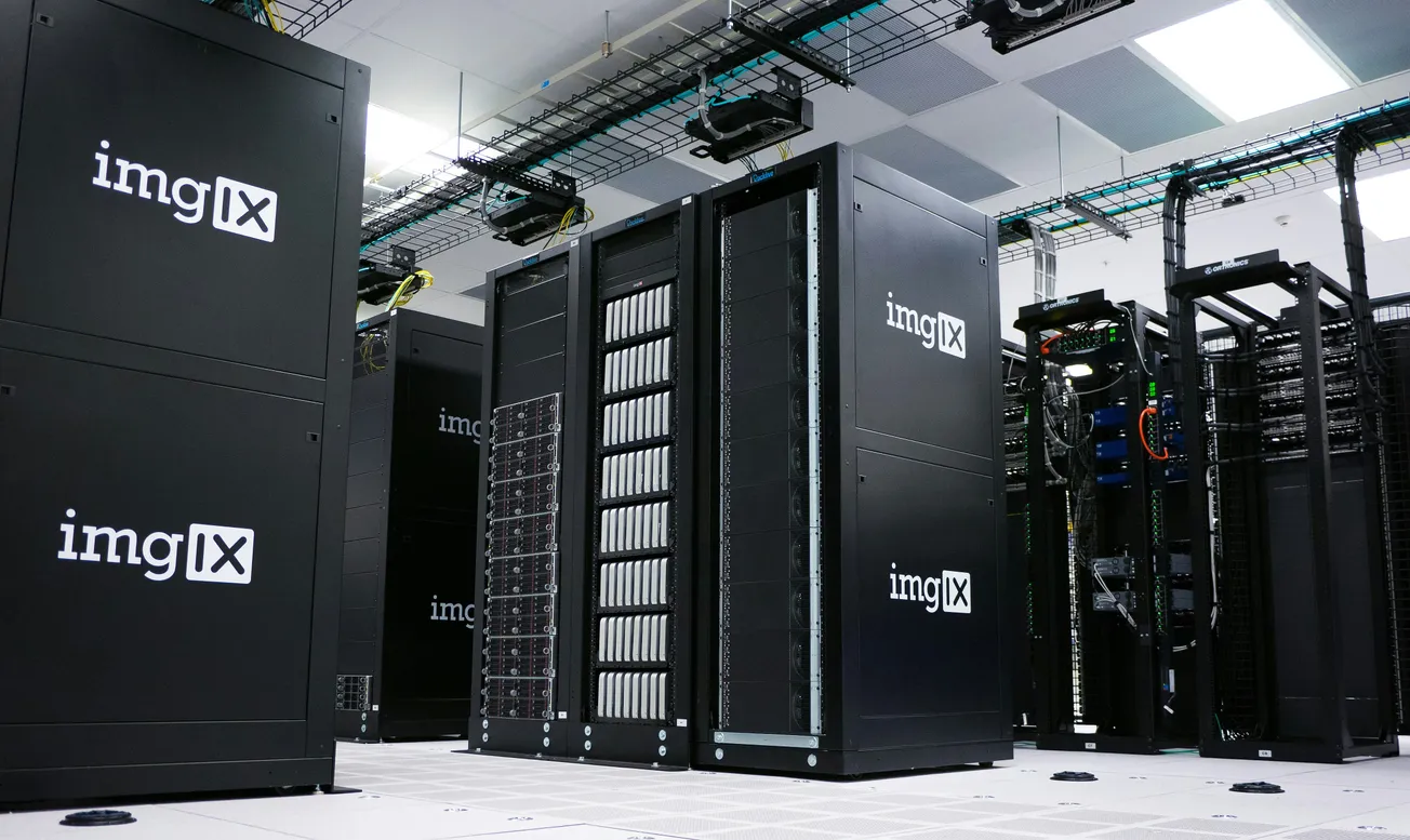 Picture of the interior of a data center